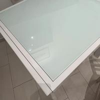 Tavolo in vetro estensibile bianco + sedie