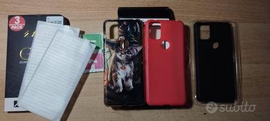 3 Cover Smartphone Alcatel 3x2020 + Vetri Temperat