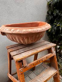 Fioriera in terracotta da muro – vaso rustico con