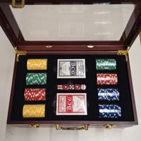 Set poker professionale in valigetta simil radica