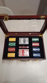 Set poker professionale in valigetta simil radica