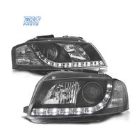 FARI AUDI A3 8P LUCE DIURNA REALE FONDO NERO
