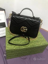 Gucci GG Marmont Top Handle Bag Mini Black