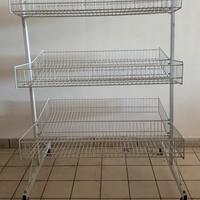 Carrello 3 ripiani metallo
