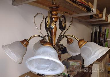 Lampadario Artistico 5 Luci