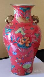 Vaso cinese in porcellana Famille Rose -