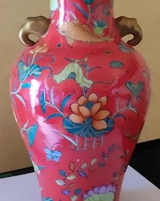 Vaso cinese in porcellana Famille Rose -