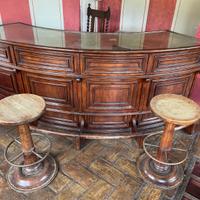 Tavolo Bar e Sgabelli in Legno Massello