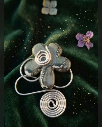 Ciondolo per collana Fiore Handmade Modellabile in