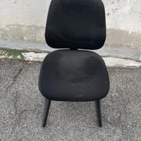coppia sedie da ufficio tessuto nero