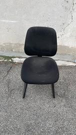 coppia sedie da ufficio tessuto nero