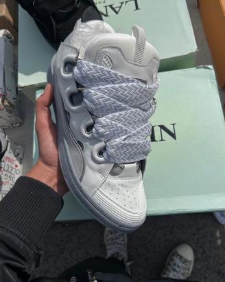 Lanvin Curb Sneaker White / Grey
