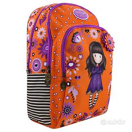 ZAINO SCUOLA *SANTORO LONDON_3 CERNIERE ARANCIONE