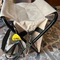Sgabello pieghevole con zaino frigo termico