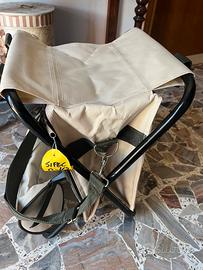 Sgabello pieghevole con zaino frigo termico