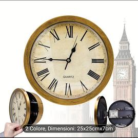 OROLOGIO DA PARETE con SCOMPARTO SEGRETO - NUOVO-