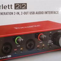 Scheda audio FOCUSRITE Scarlett 2i2 Nuova!!!