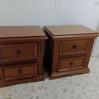 Coppia di comodini e specchio, anni 70