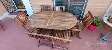 TAVOLO IN TEAK ALLUNGABILE