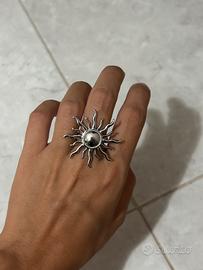 Anello sole, acciaio inossidabile