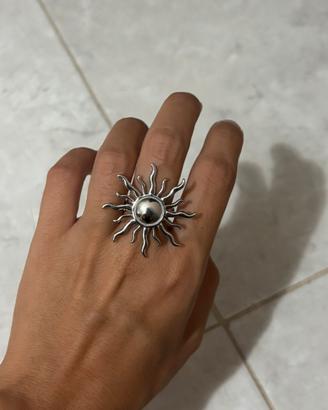 Anello sole, acciaio inossidabile