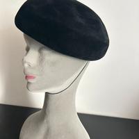 Cappello Basco Parigino 1960 velluto nero