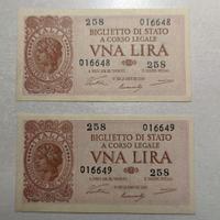 1 LIRA BIGLIETTO DI STATO - ITALIA LAUREATA