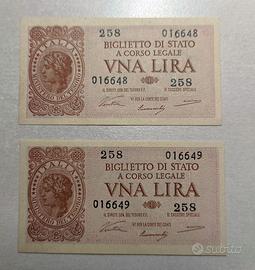 1 LIRA BIGLIETTO DI STATO - ITALIA LAUREATA