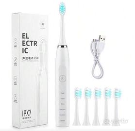 Spazzolino Elettrico Ultrasonico-con 6 testine