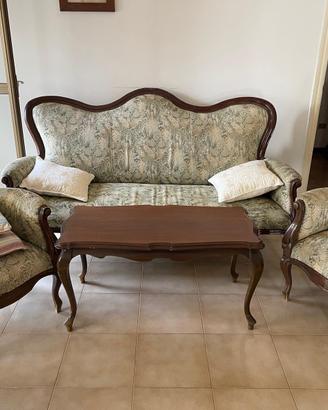 set per salotto: 2 poltrone, 1 divanetto e 1 tavol