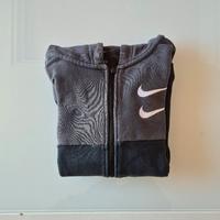 "Felpa Nike con cappuccio e zip blu/grigia - M"
