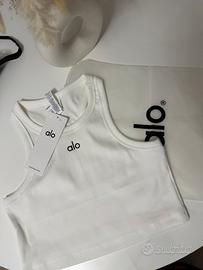 Top Alo Yoga taglia M bianco