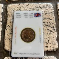 Moneta in oro sterlina regina elisabetta 1965