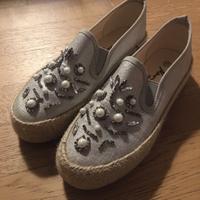 Espadrilles con strass e perle