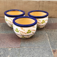 3 portavasi in porcellana