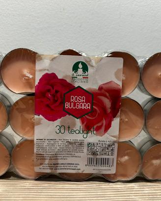 Candele tea light rosa bulgara