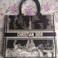 Borsa Dior Parigi tote in tessuto robusto