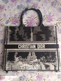Borsa Dior Parigi tote in tessuto robusto