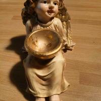 Statuetta angelo/putto portacandele