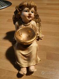 Statuetta angelo/putto portacandele