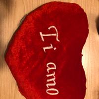 Cuscino a forma di cuore "ti amo"