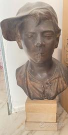 Scultura in bronzo De Martino scugnizzo