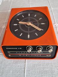 Radio  vintage Europhon  h 10 con orologio 