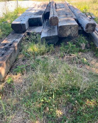 12 travi legno portanti abete e quercia traverse