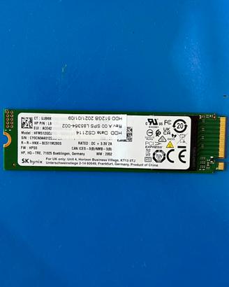 SSD NVMe M.2 SK Hynix 512GB - BC511 - 100%