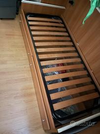 Letto singolo con rete e cassetti