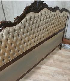 Testata Letto stile veneziano anni '70 legno noce