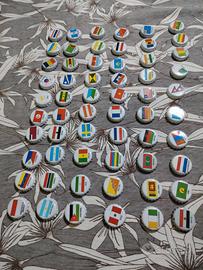 lotto di 60 tappi a corona di succhi di frutta 