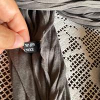 sciarpa gioiello grigia in viscosa