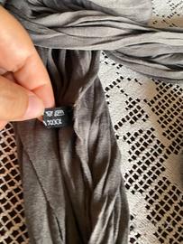 sciarpa gioiello grigia in viscosa